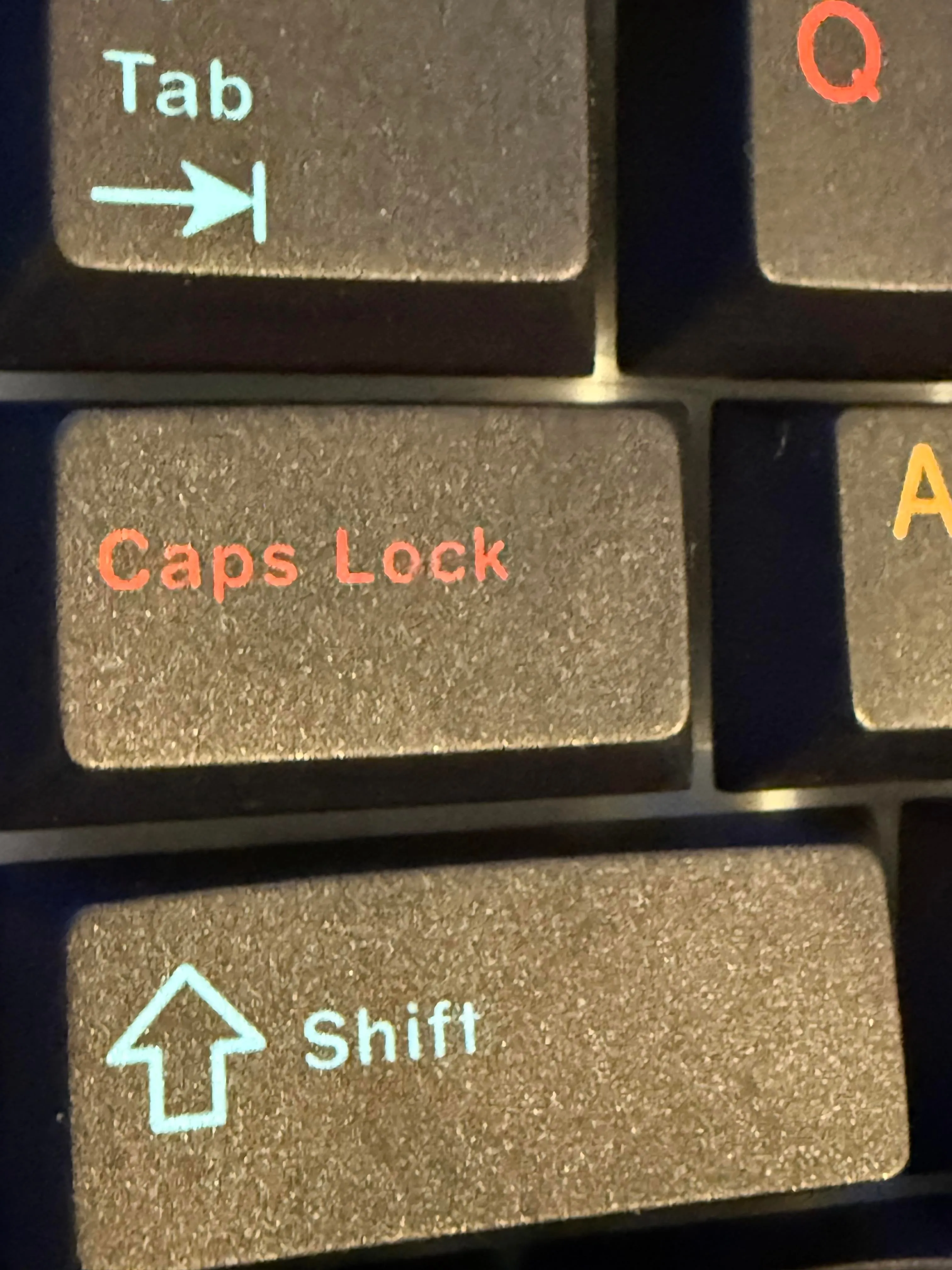 印字がズレたキーキャップ