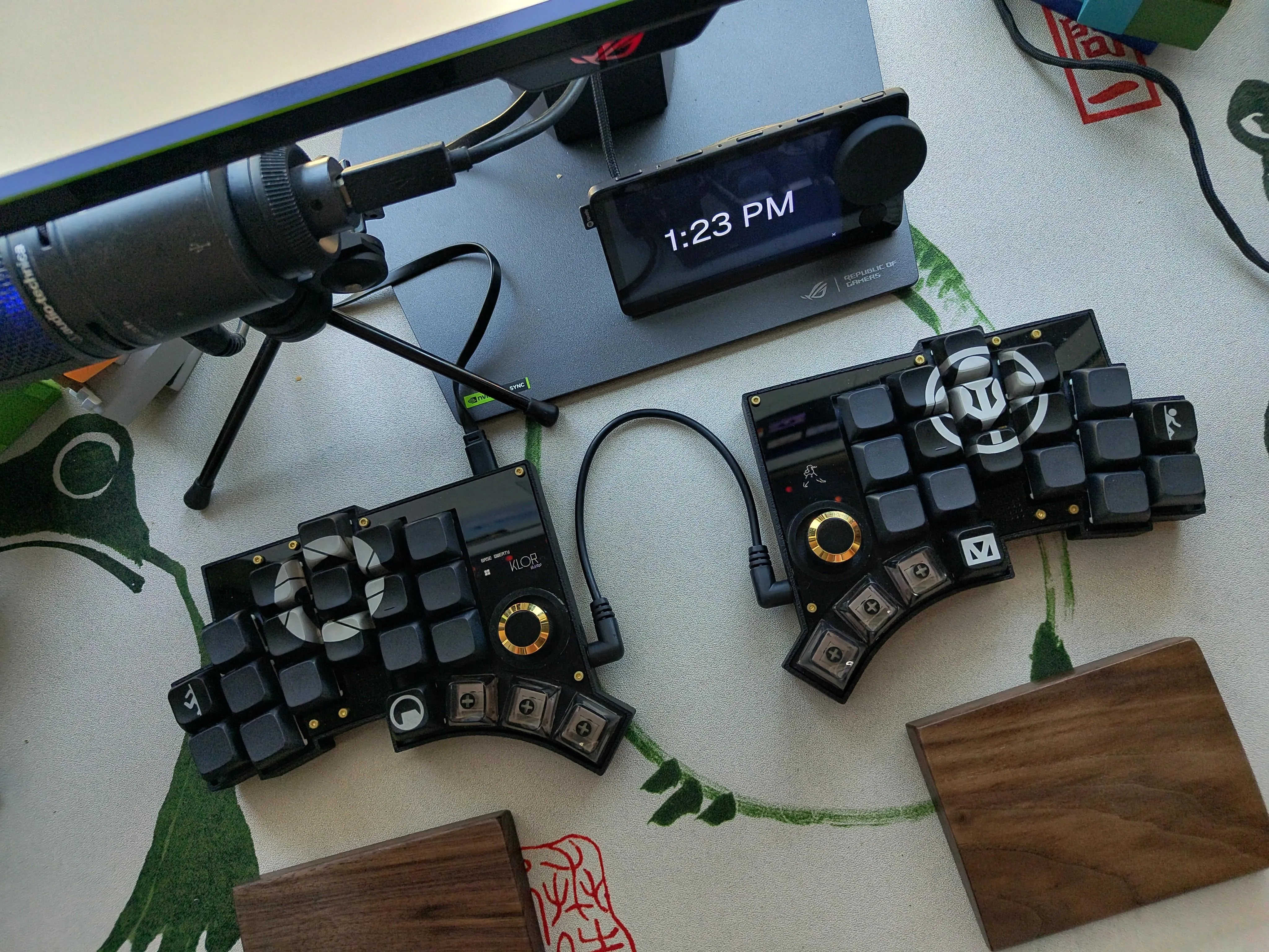KLOR自作キーボードのビルド写真