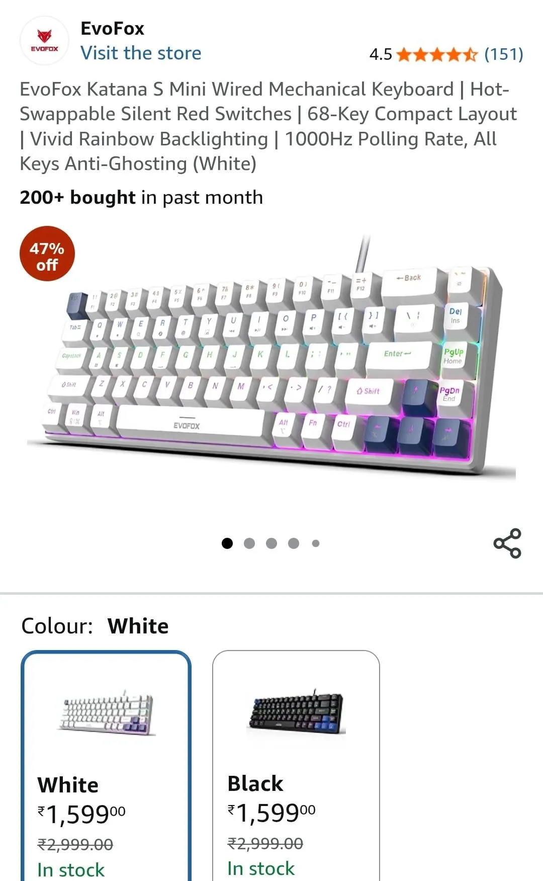 候補リストのディテール