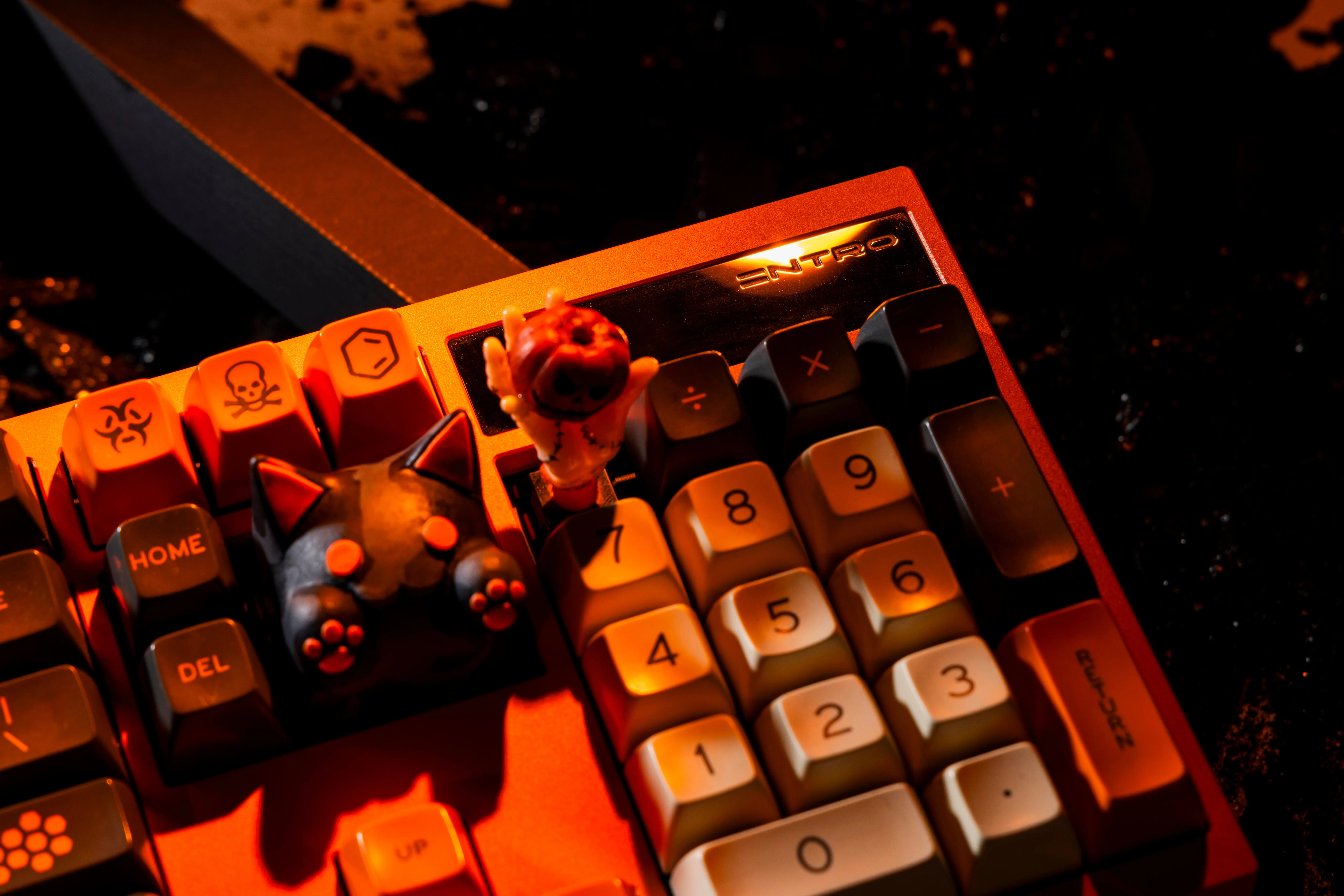 SA Carbonキーキャップのクローズアップ