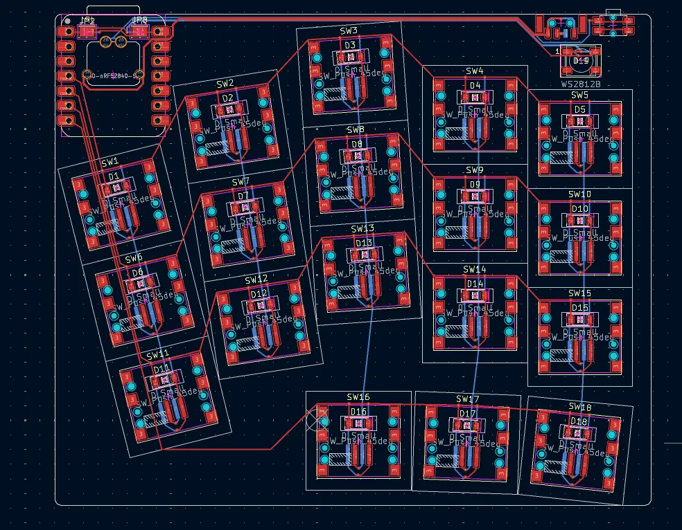 開発中のULPキーボードの設計イメージ