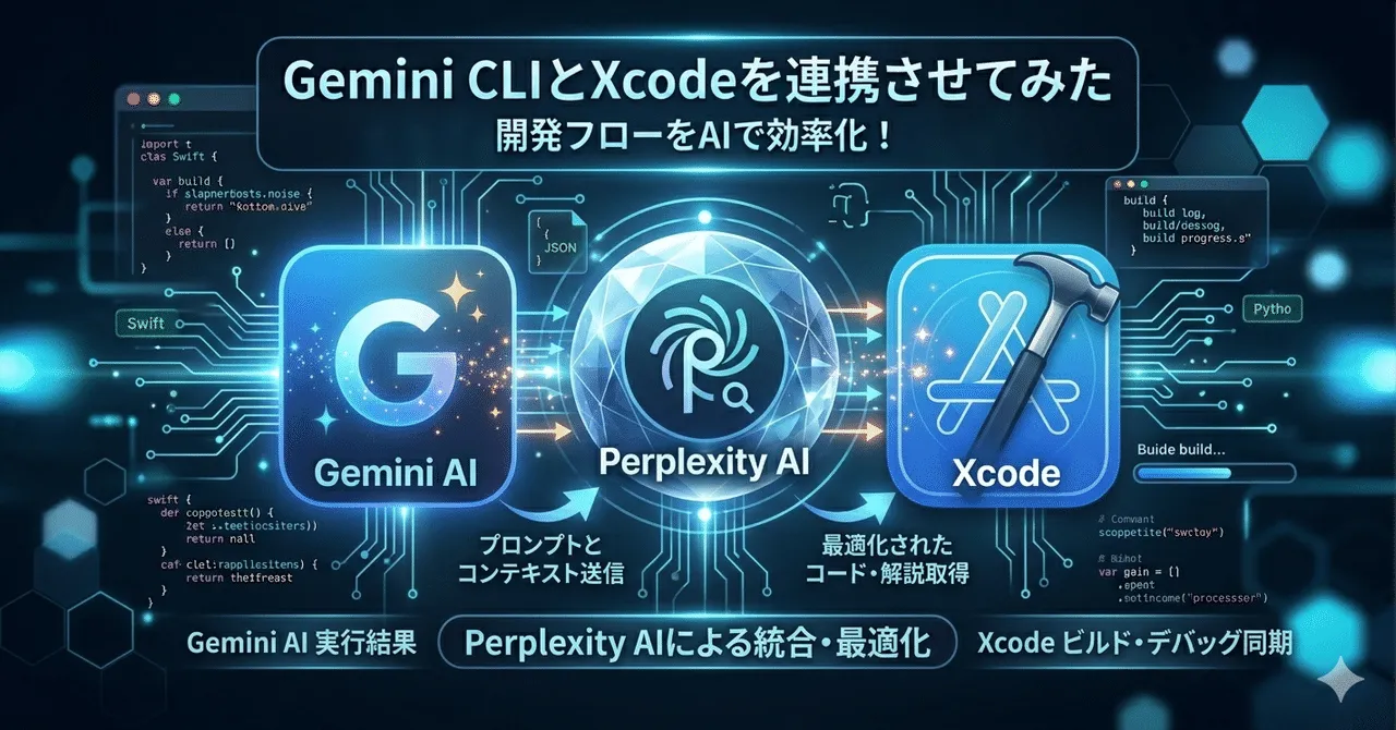 Gemini CLIによる開発環境の様子