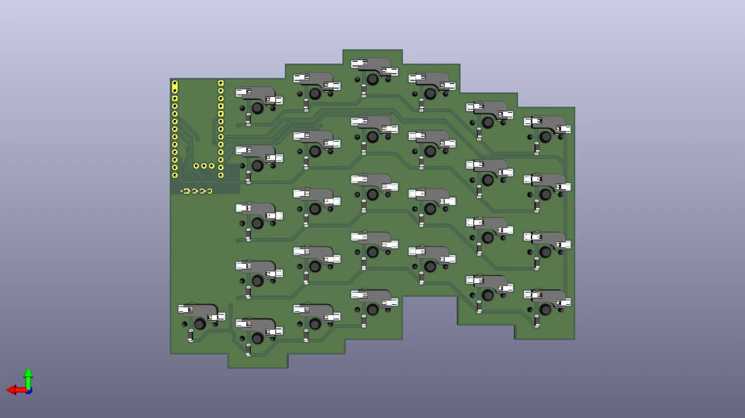 設計中のPCB外観