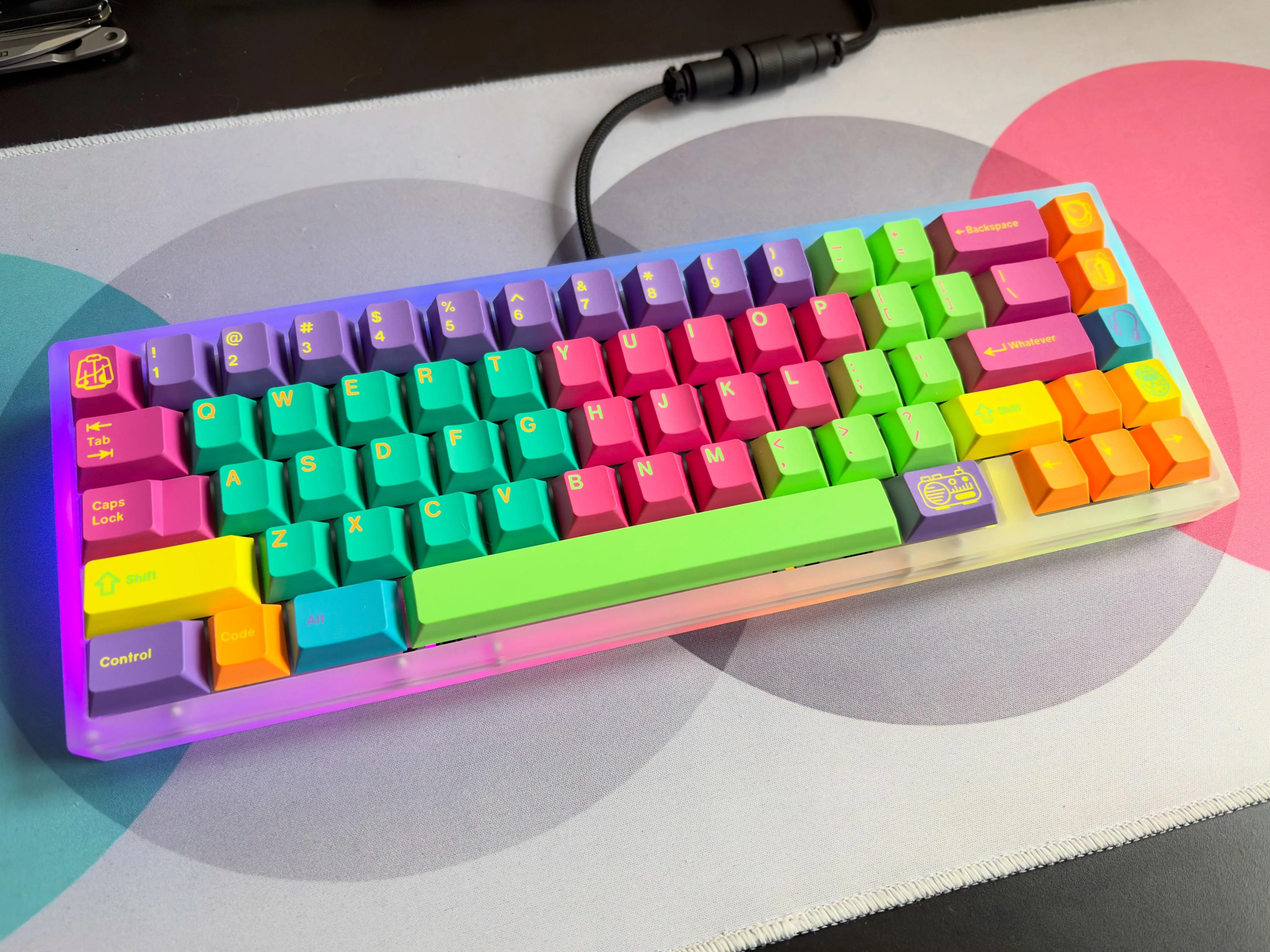 GMK Windbreakerを装着したKrush65