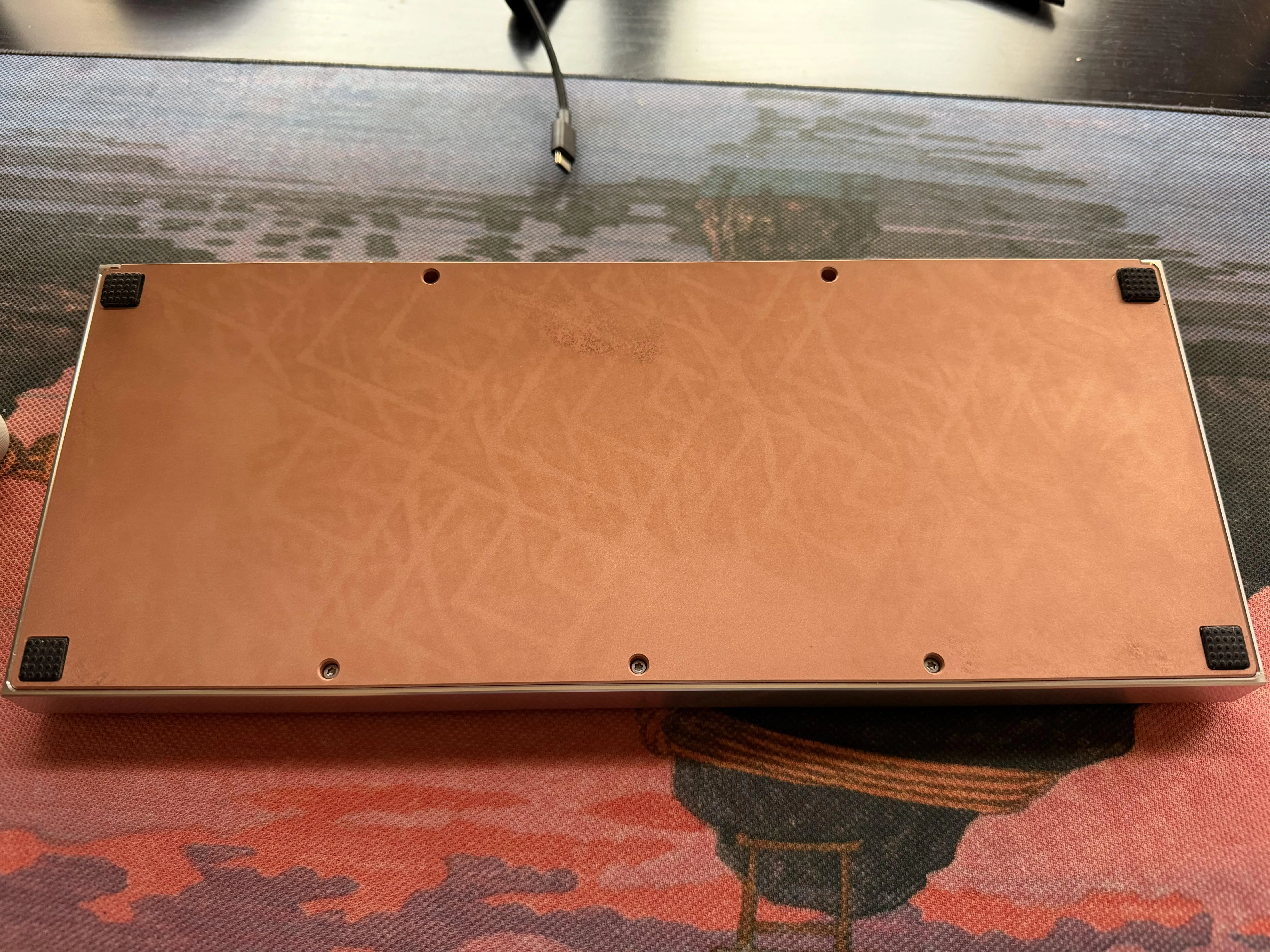 偶然生まれた美しい模様の銅ウェイト