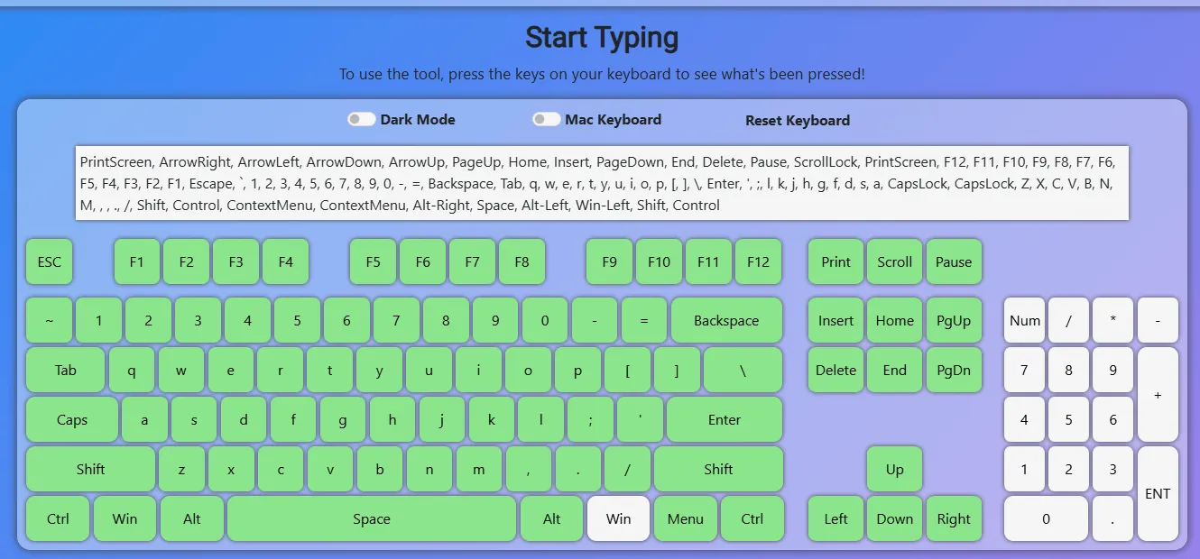 減光加工されたインジケーターの様子