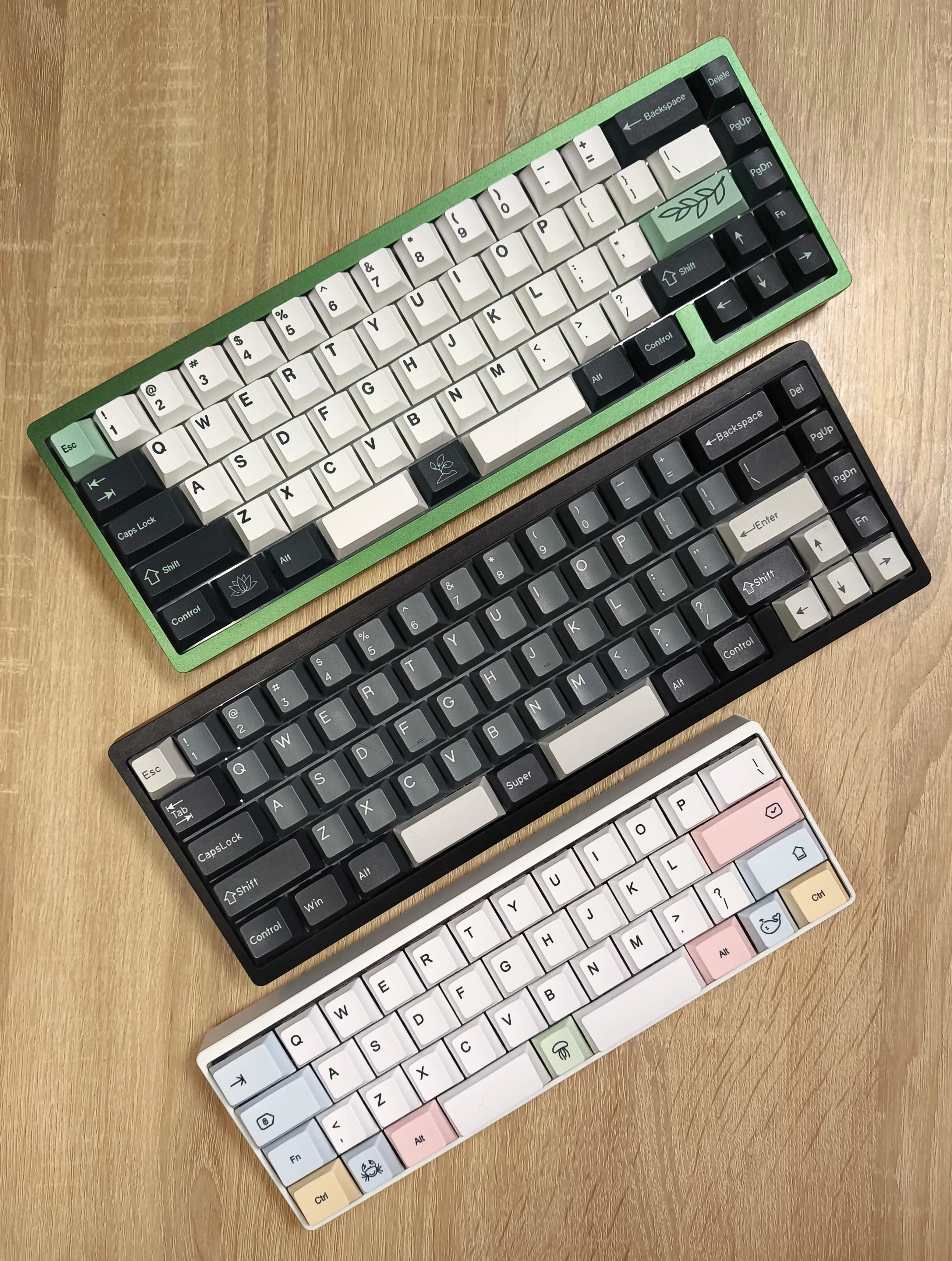 スプリットスペースバーを採用したカスタムキーボードのコレクション