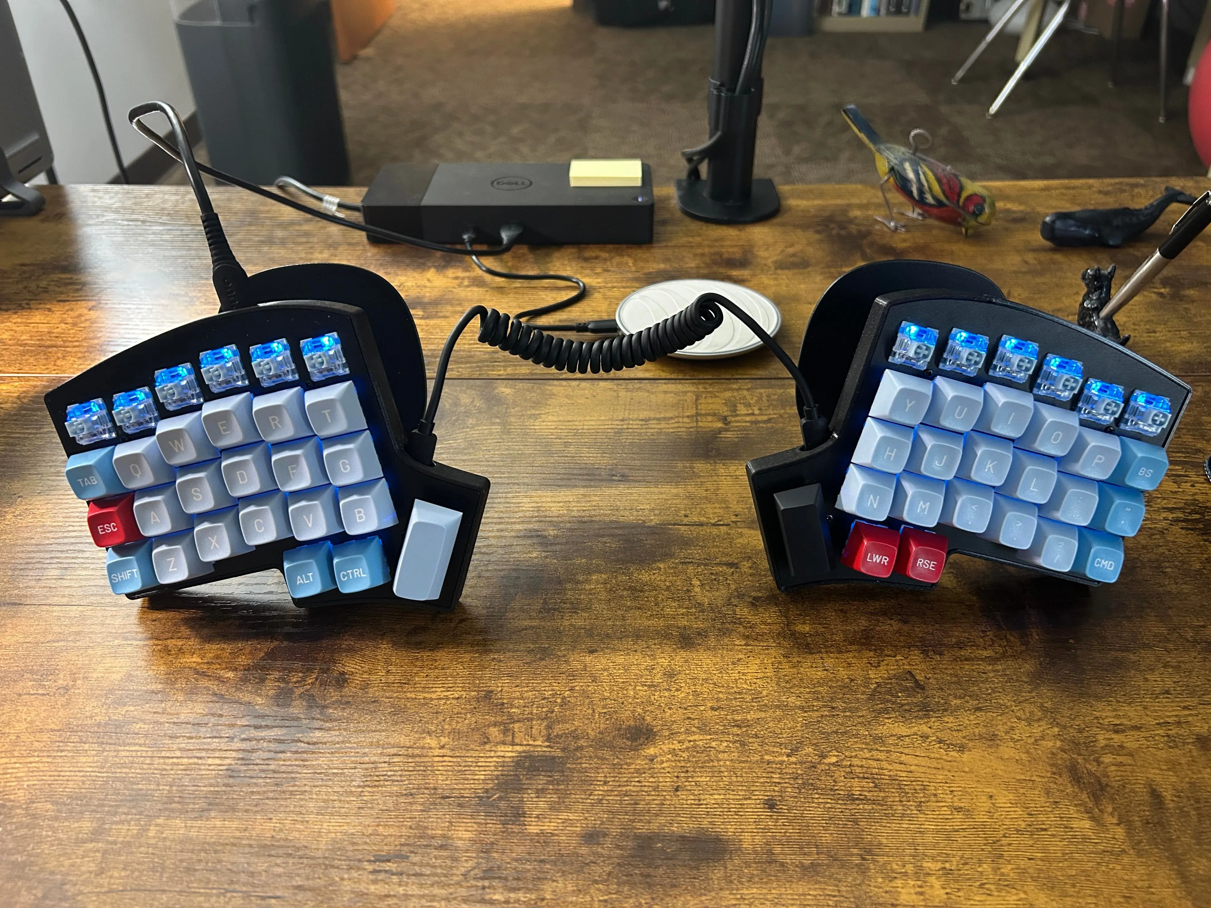 カスタマイズされたIrisキーボード