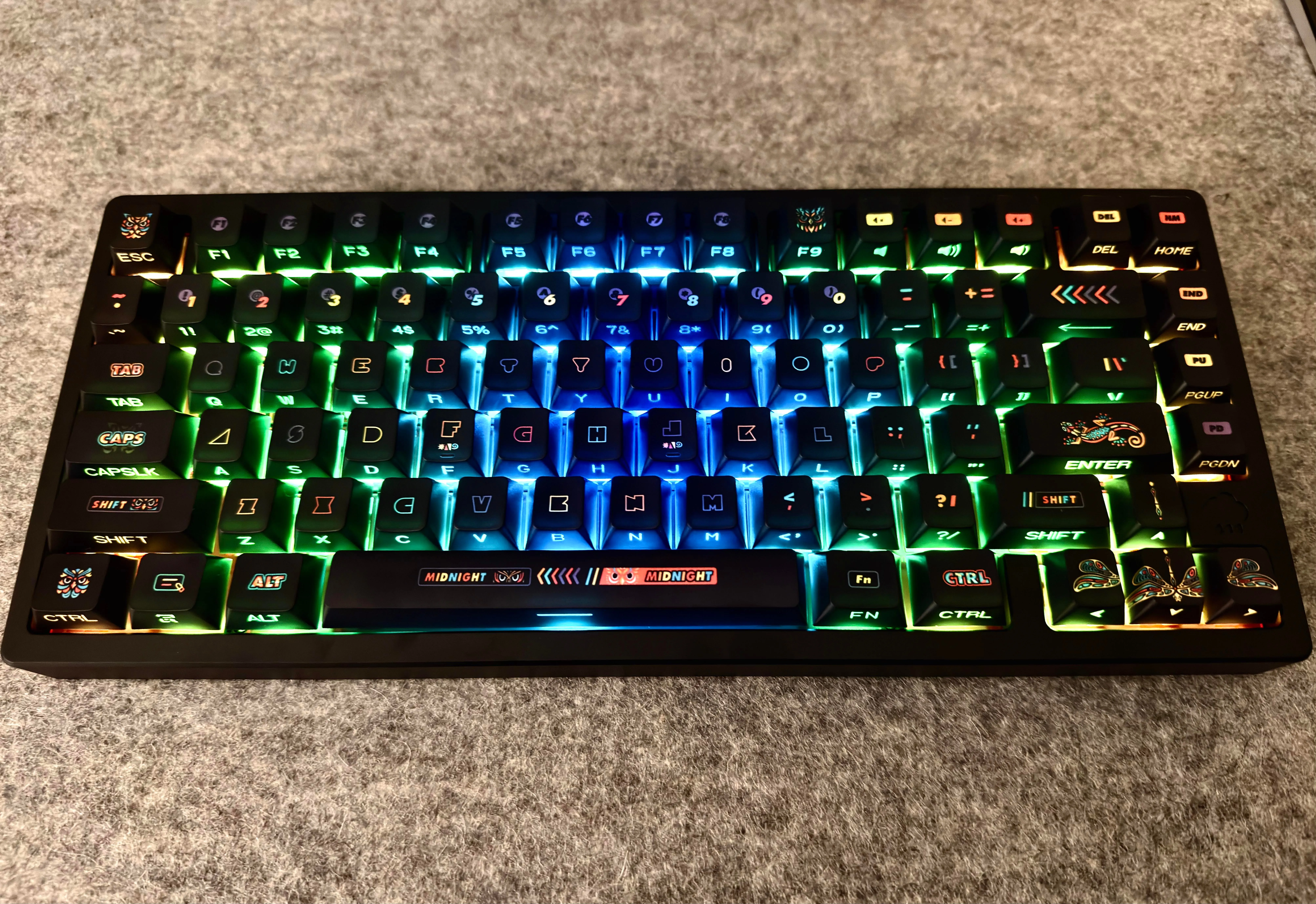 Wobkey Rainy 75 with Nightwalker keycaps