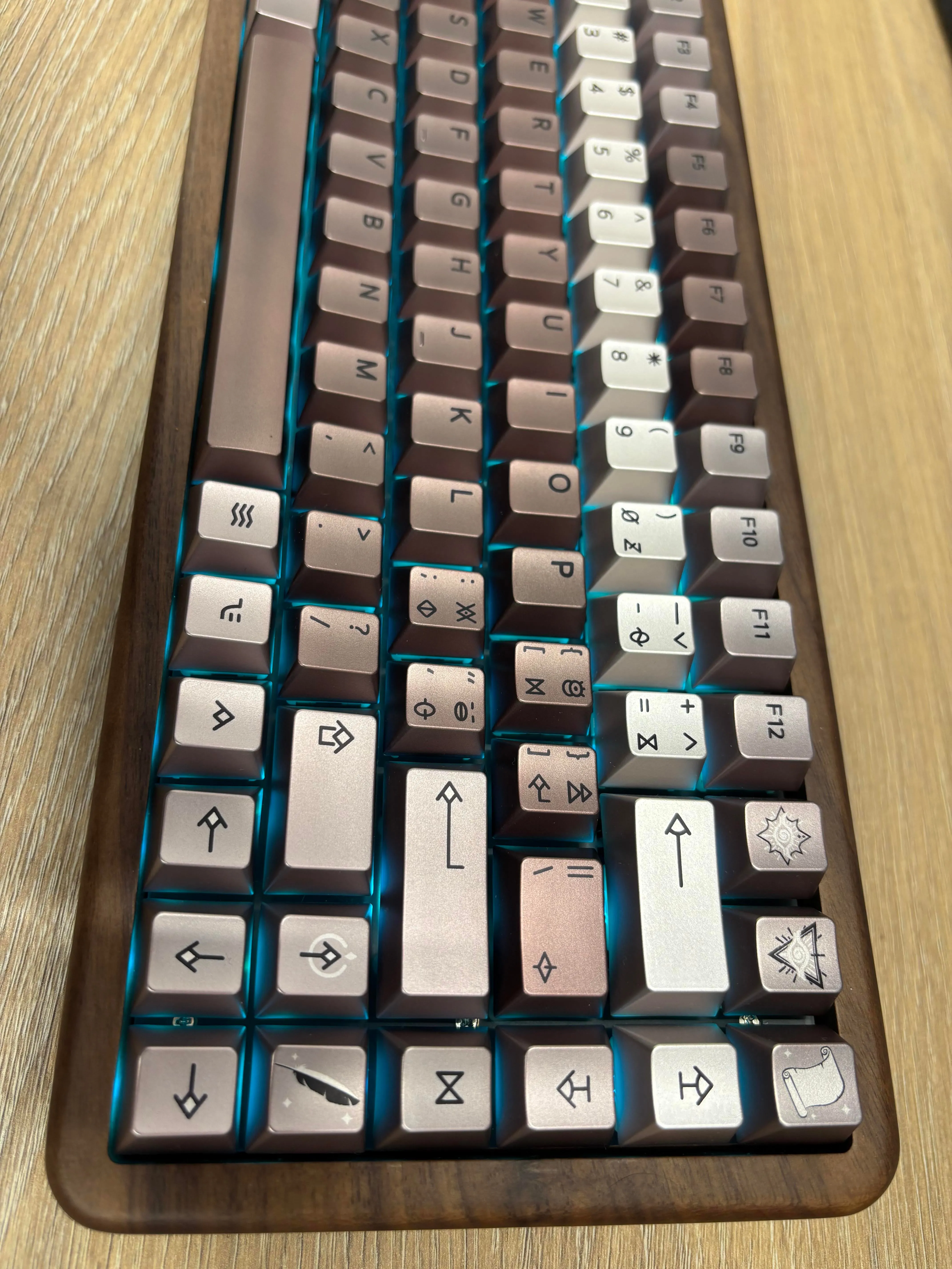 キーキャップの質感が際立つクローズアップ