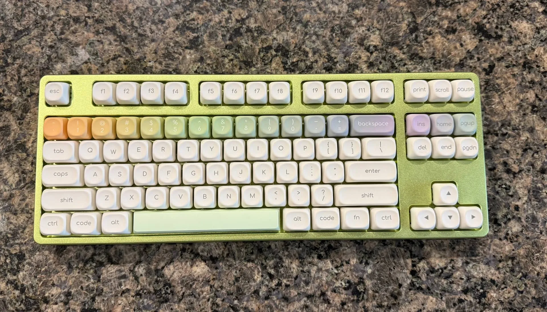 完成した春仕様のキーボード