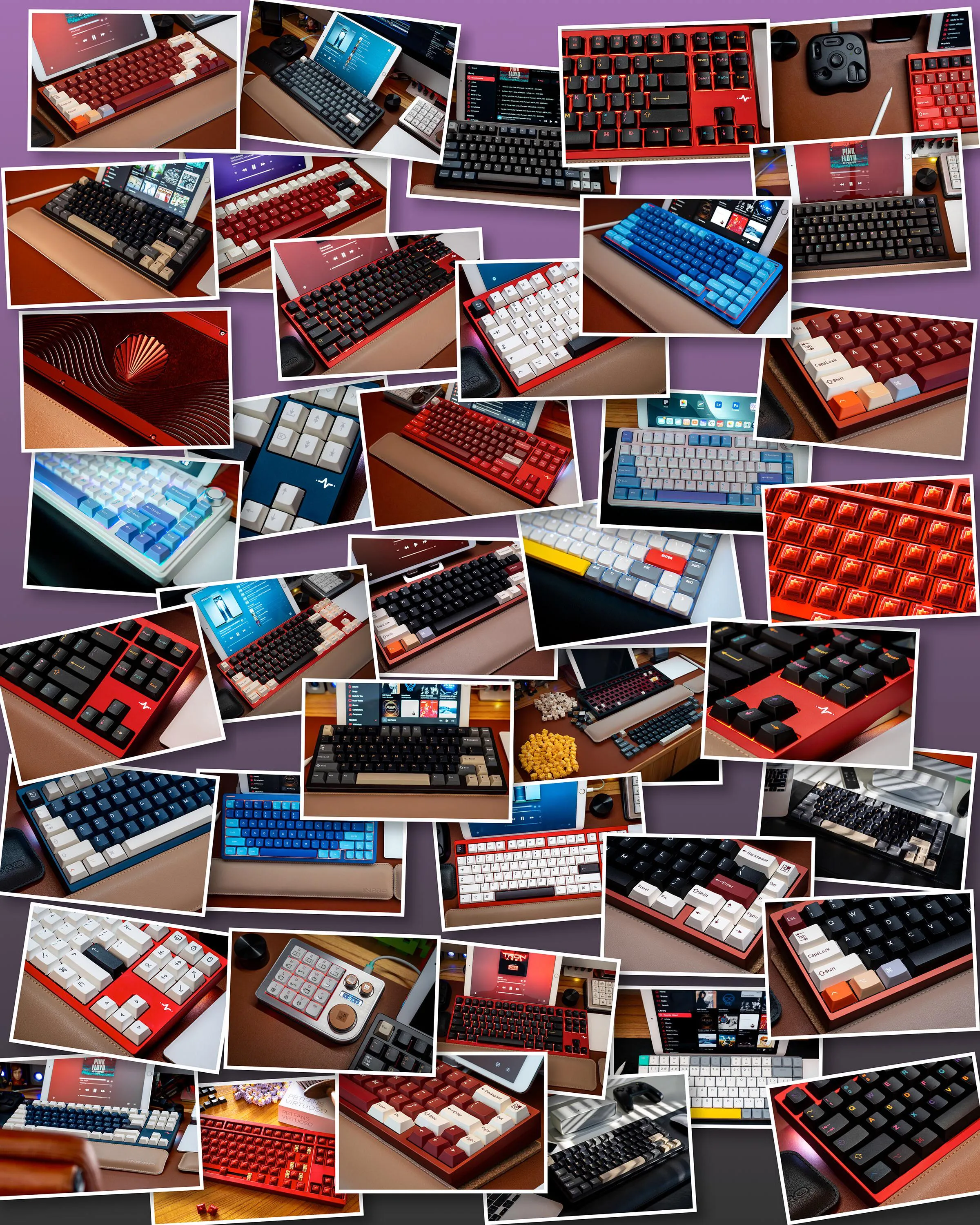 キーボードとキーキャップの組み合わせを楽しむ様子