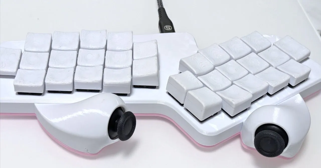 完成した自作キーボード