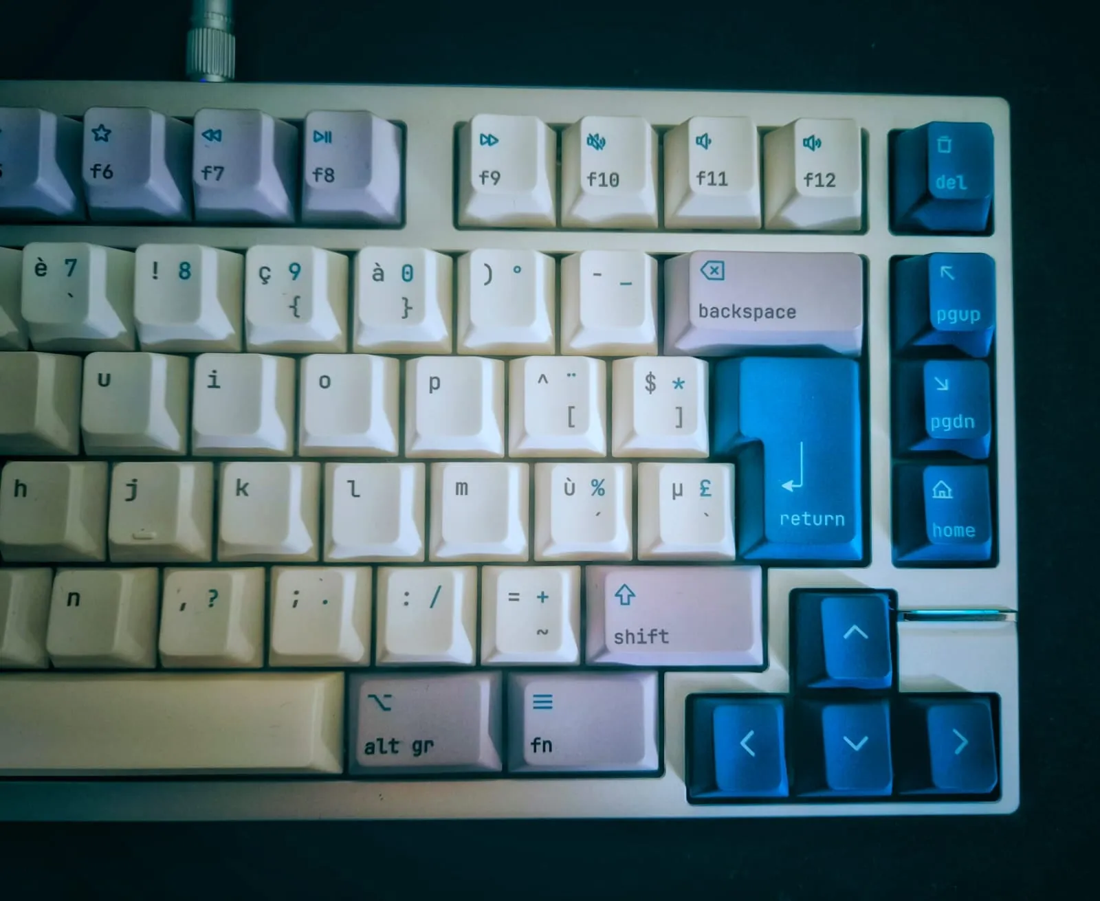 キーボードのサイドビュー