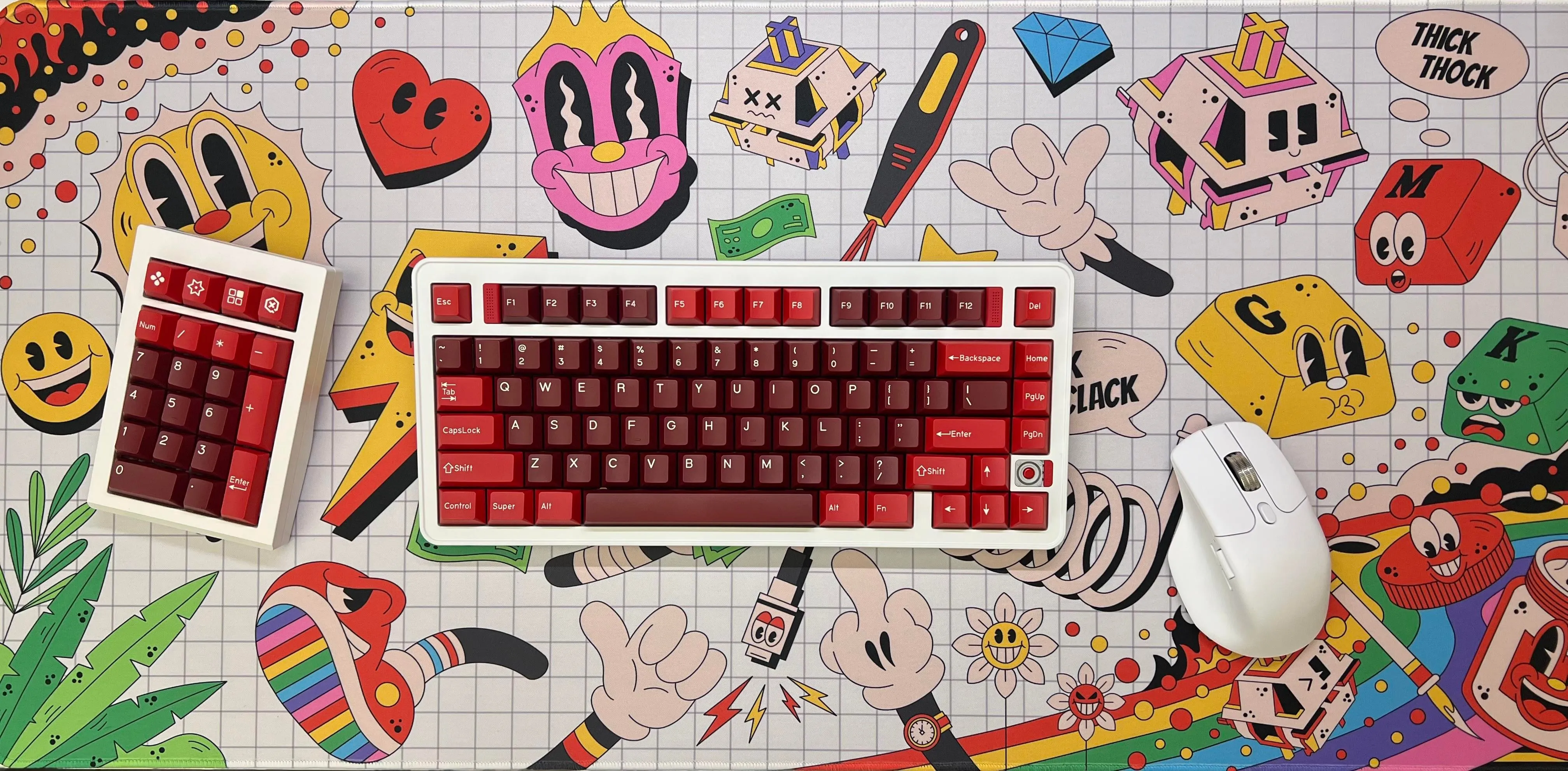 赤を基調としたEvo75とLMK21のセットアップ