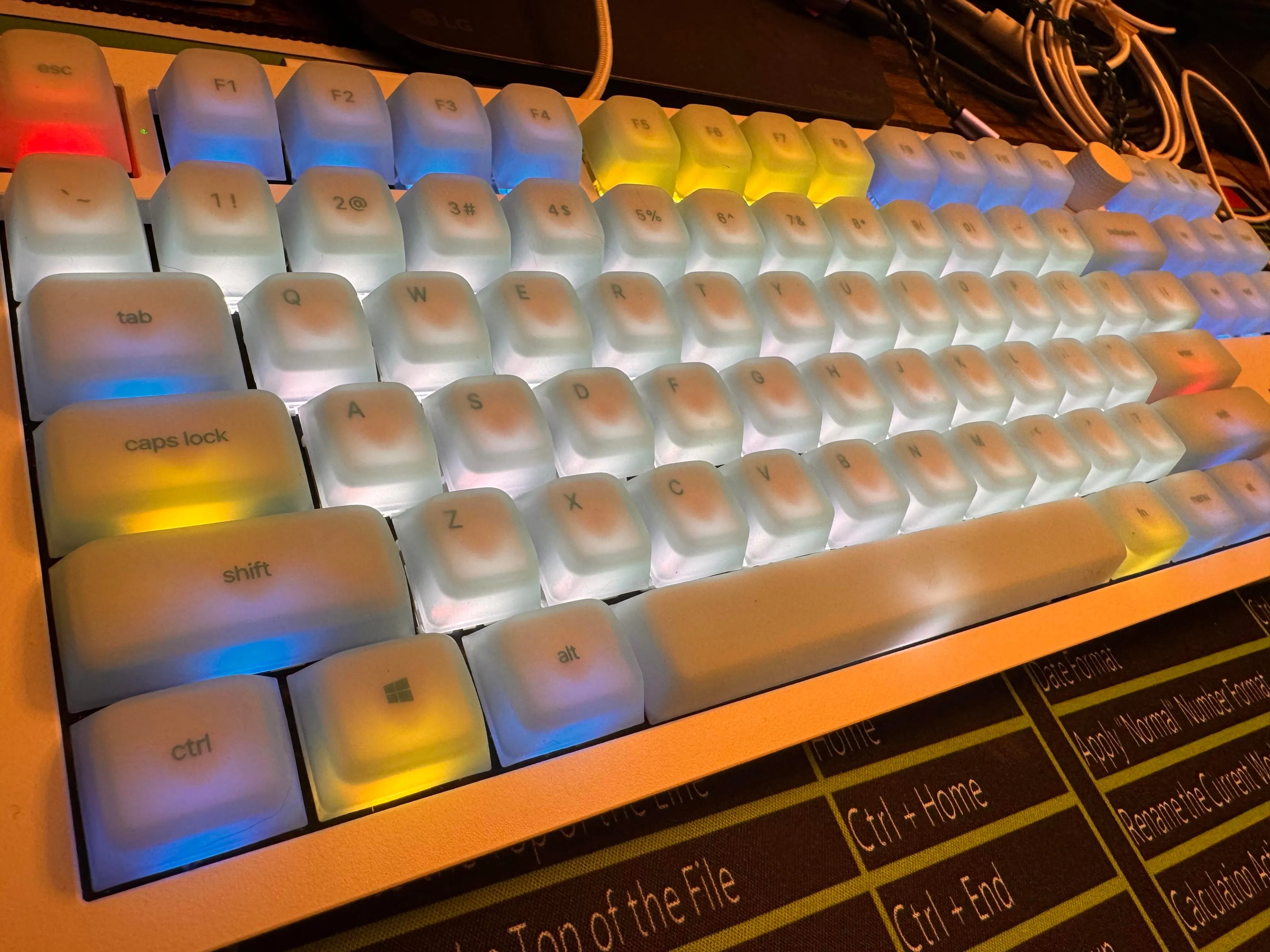 Epomaker シリコンキーキャップの様子