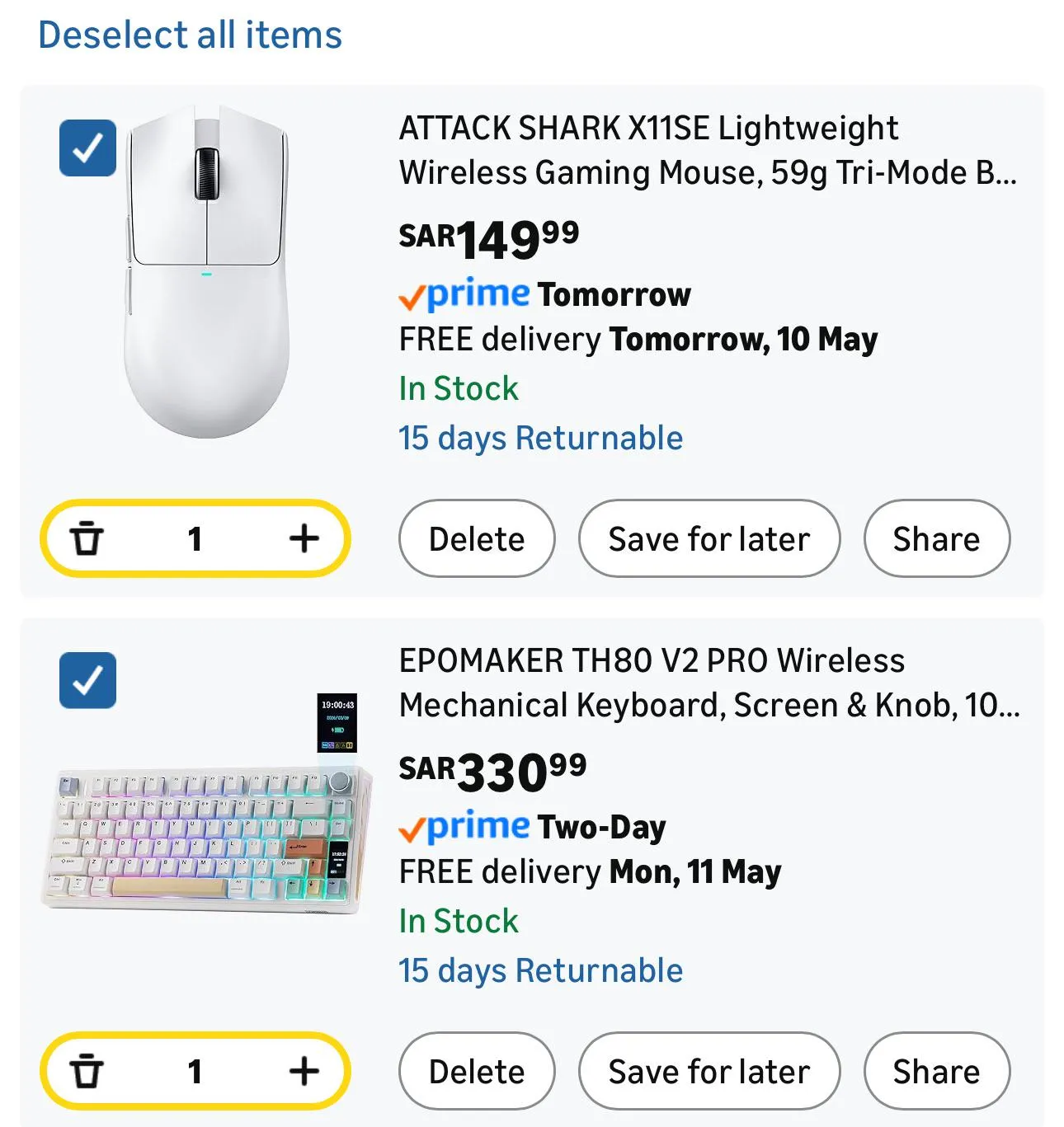 投稿されたキーボードとマウスのセットアップ