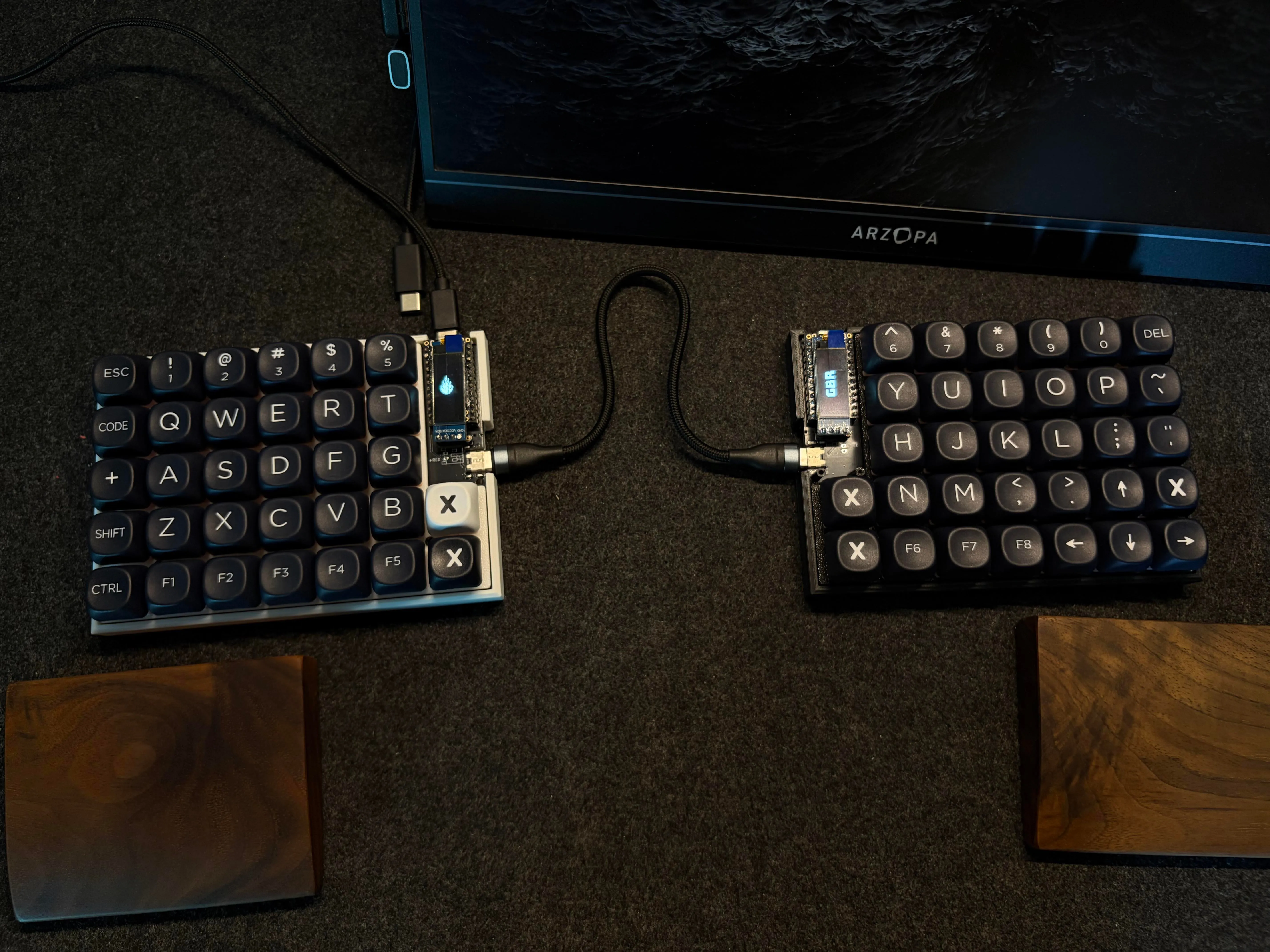 キーボードのサイドビュー